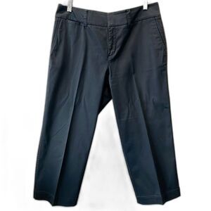 Eddie Bauer Black Cropped Capri Pants Mercer Fit Relaxed Classic Size 10